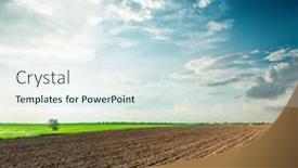  Presentation with agriculture field - Audience pleasing PPT layouts consisting of black-agriculture-field-and-sunset backdrop and a lemonade colored foreground