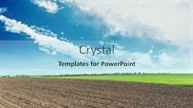  Presentation with autumn blue - Slide deck having black-agriculture-field-in-autumn background and a light blue colored foreground