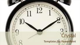  Presentation with alarm - Amazing presentation theme having black alarm clock backdrop and a soft green colored foreground