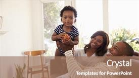  Presentation with black parents - Amazing PPT layouts having black america - parents and son playing game backdrop and a coral colored foreground