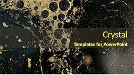  Presentation with abstract water color - Slides featuring black-and-gold-abstract-blot background and a tawny brown colored foreground