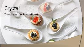  Presentation with caviar - Beautiful presentation theme featuring black and red caviar backdrop and a lemonade colored foreground