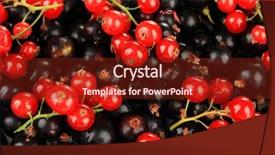  Presentation with currant black white and red - Slide set having black and red currant close background and a  colored foreground