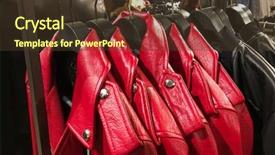  Presentation with hang - Presentation theme enhanced with black and red leather jacket background and a tawny brown colored foreground