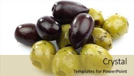  Presentation with olive green - Colorful slide deck enhanced with black and seasoned green backdrop and a yellow colored foreground