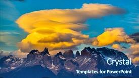  Presentation with color orange - Amazing presentation design having black-and-steel color of the cliffs of los cuernos magnificent orange clouds in the rays of the sunset the concept of extreme and active tourism torres del paine national park backdrop and a ocean colored foreground