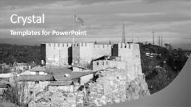  Presentation with award in black and white - Beautiful slide set featuring black and white - ankara turk backdrop and a gray colored foreground