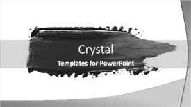  Presentation with brush stroke - Beautiful PPT theme featuring black-and-white-abstract-acrylic backdrop and a dark gray colored foreground