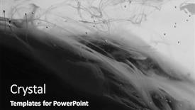  Presentation with ink blot - PPT theme consisting of black-and-white-abstract-smoke background and a black colored foreground