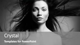  Presentation with black art - Beautiful slide deck featuring black and white art portrait backdrop and a gray colored foreground