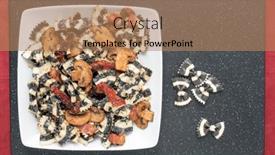  Presentation with tie - PPT theme enhanced with black-and-white-bow-tie background and a coral colored foreground