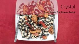  Presentation with tie - Slide deck featuring black-and-white-bow-tie background and a red colored foreground