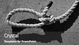  Presentation with marine - PPT layouts with black and white bowline gauze on marine rope and shadow background and a dark gray colored foreground