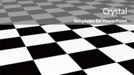  Presentation with black and white checker - Colorful presentation enhanced with black and white checker floor backdrop and a gray colored foreground
