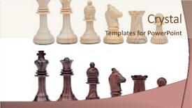  Presentation with white and black figures climbing ladders - Amazing theme having black and white chess figures backdrop and a lemonade colored foreground