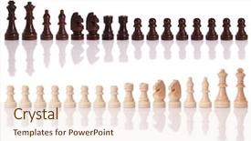  Presentation with chess - Beautiful PPT theme featuring black and white chess pieces backdrop and a lemonade colored foreground