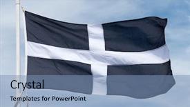  Presentation with black cross - Theme featuring cornwall - cornish black and white cross background and a teal colored foreground