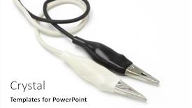  Presentation with electrical - PPT theme with black-and-white-electrical-clips background and a white colored foreground