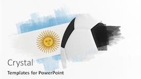  Presentation with grey black white - Cool new slides with 3d argentina - black and white football backdrop and a white colored foreground