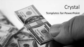  Presentation with financial crisis - PPT theme featuring black and white for impact background and a white colored foreground