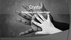  Presentation with black children - Theme enhanced with black and white image background and a gray colored foreground