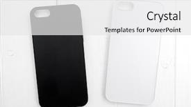 Presentation with case - Amazing slides having black and white iphone case backdrop and a white colored foreground
