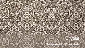  Presentation with flower vintage - Slides consisting of black and white pattern wallpaper background and a coral colored foreground