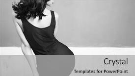  Presentation with agriculture black and white cow - Presentation design having black and white photo model background and a light gray colored foreground