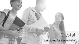  Presentation with black students - Beautiful slide deck featuring black-and-white-photo backdrop and a  colored foreground