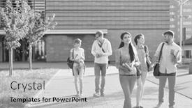  Presentation with black students - PPT theme with black-and-white-photo background and a  colored foreground