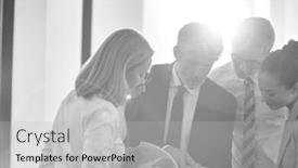  Presentation with bussiness - Colorful PPT layouts enhanced with women entrepreneurs download - black and white photo backdrop and a light gray colored foreground