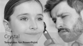  Presentation with black patient - Colorful theme enhanced with medical pedia - black and white photo backdrop and a light gray colored foreground