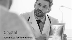  Presentation with black patient - Cool new PPT theme with explaining x-ray on digital backdrop and a light gray colored foreground