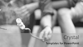  Presentation with campfire - PPT layouts enhanced with black and white photo background and a light gray colored foreground