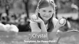 Presentation with black girl - Presentation enhanced with black and white photo of cute little girl collecting eggs and putting them in basket background and a gray colored foreground