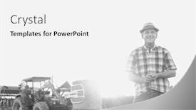  Presentation with tractor - Presentation with black-and-white-photo background and a white colored foreground