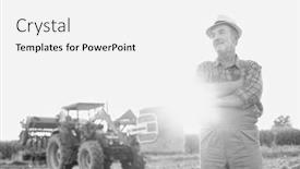  Presentation with tractor - Presentation with black-and-white-photo background and a white colored foreground