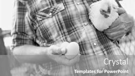  Presentation with barn - Audience pleasing slide set consisting of black-and-white-photo backdrop and a gray colored foreground