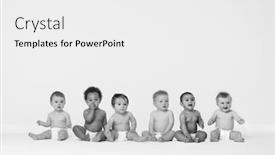  Presentation with babies - Presentation consisting of black-and-white-photo background and a white colored foreground