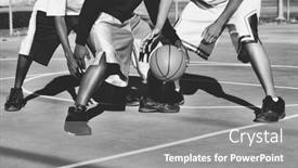  Presentation with automotive black and white - PPT theme with black-and-white-photo background and a gray colored foreground