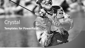  Presentation with fisherman - Cool new presentation with black-and-white-photo backdrop and a gray colored foreground
