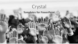  Presentation with black people - PPT layouts consisting of black-and-white-photo background and a white colored foreground