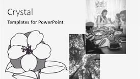  Presentation with black family - Slide deck with black-and-white-photos background and a white colored foreground