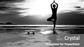  Presentation with black woman - Beautiful theme featuring black and white picture young backdrop and a gray colored foreground