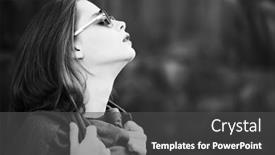  Presentation with melancholy - Beautiful slide deck featuring black-and-white-portrait backdrop and a dark gray colored foreground