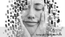  Presentation with black woman - Beautiful presentation featuring black-and-white-portrait backdrop and a light gray colored foreground