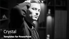  Presentation with automotive black and white - Slides enhanced with black-and-white-portrait background and a black colored foreground