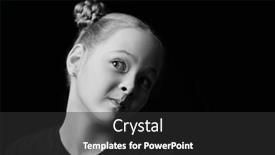  Presentation with doubts - PPT theme with black-and-white-portrait background and a dark gray colored foreground