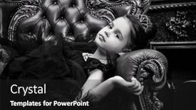  Presentation with black luxury fashion - Slide set having black-and-white-portrait and a dark gray colored foreground