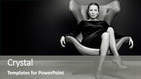  Presentation with furniture - Presentation theme consisting of black-and-white portrait background and a gray colored foreground